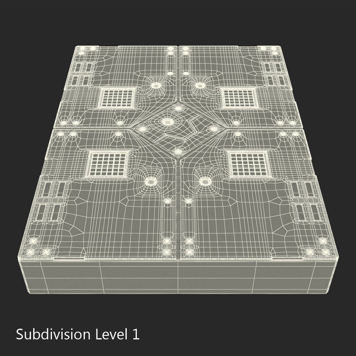3D Sci Fi Anodized Panel 2 model
