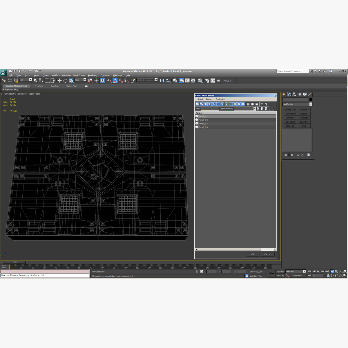 3D Sci Fi Anodized Panel 2 model