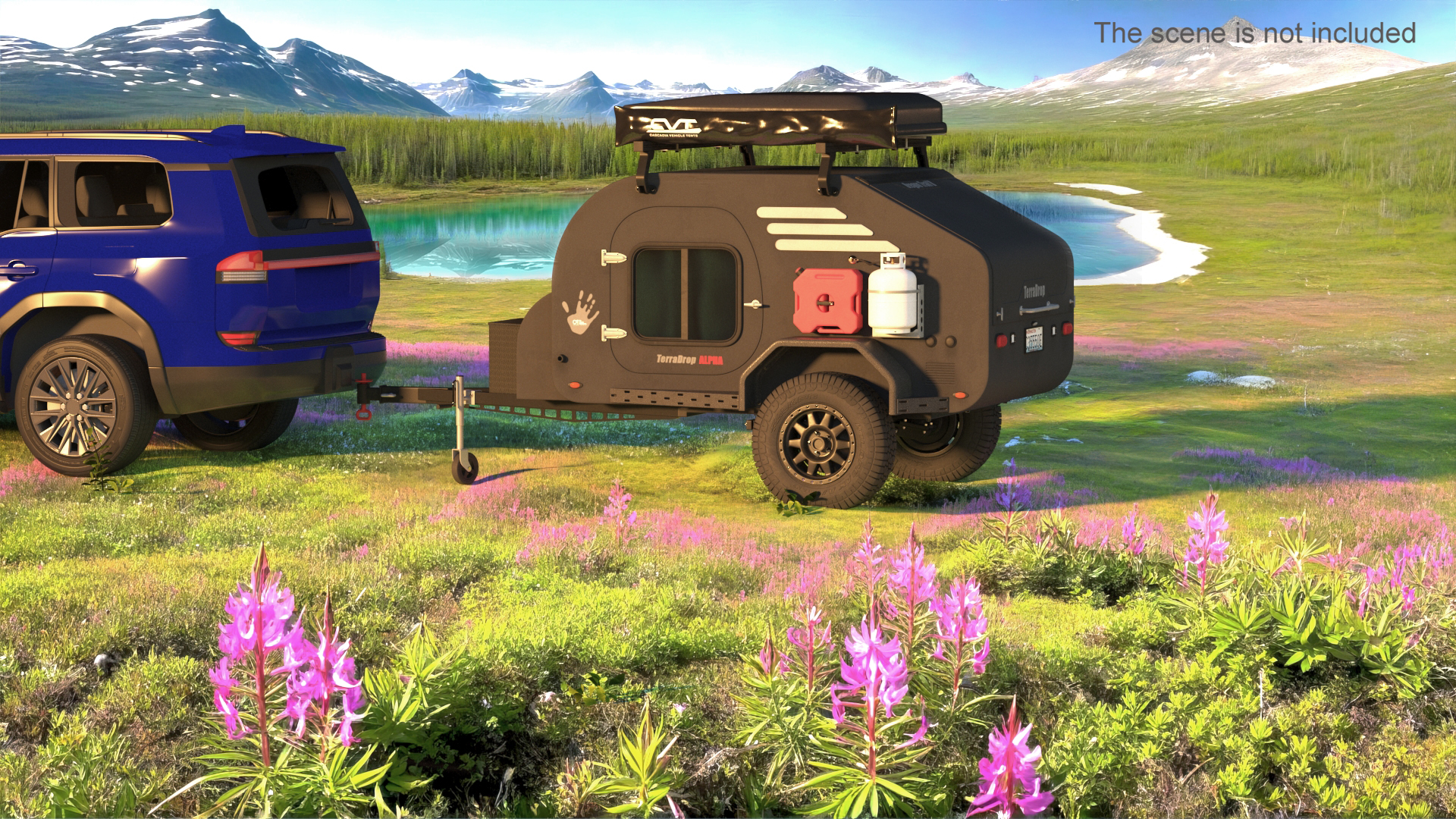 Trailer Teardrop Black 3D