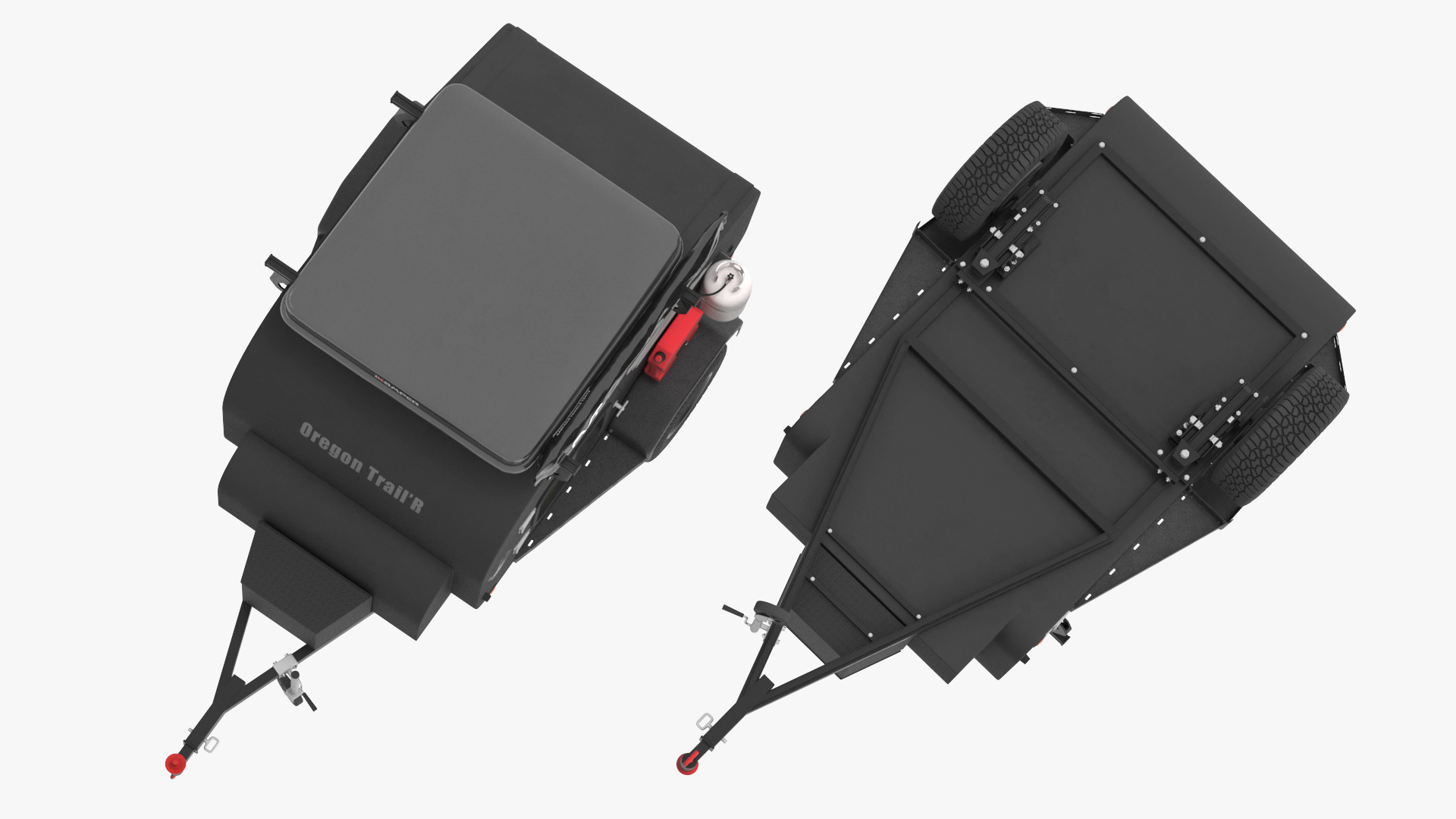 Trailer Teardrop Black 3D