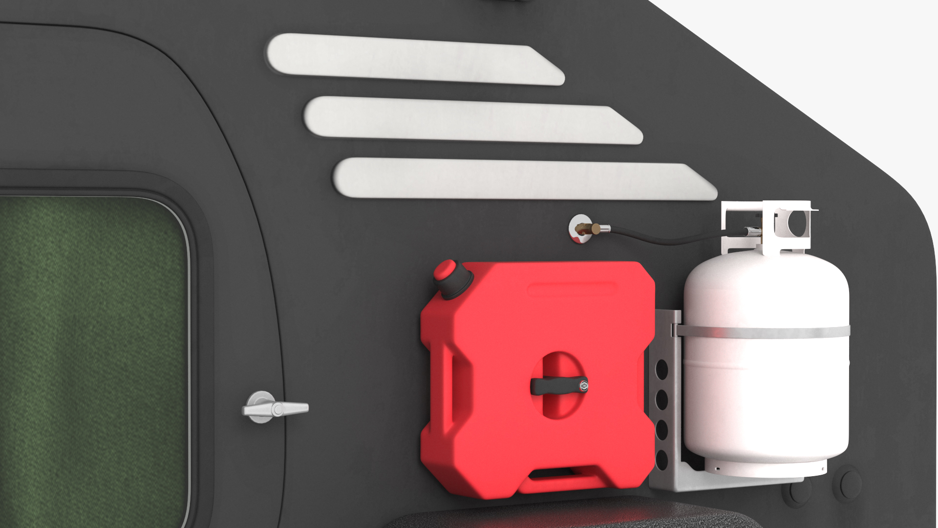 Trailer Teardrop Black 3D
