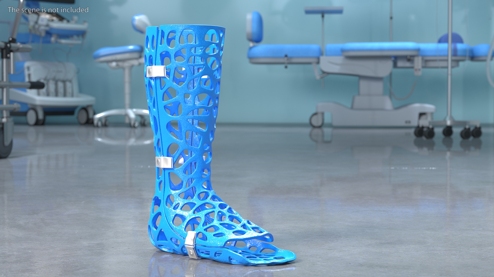 3D model 3D-Printed Orthopedic Cast Leg Blue