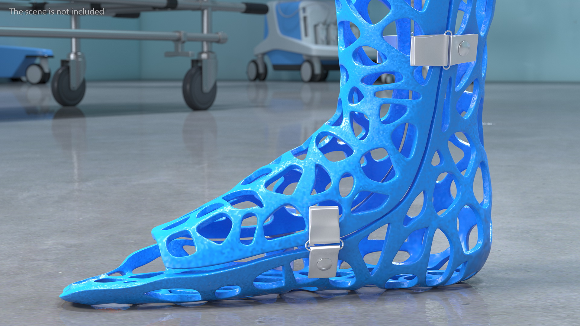 3D model 3D-Printed Orthopedic Cast Leg Blue