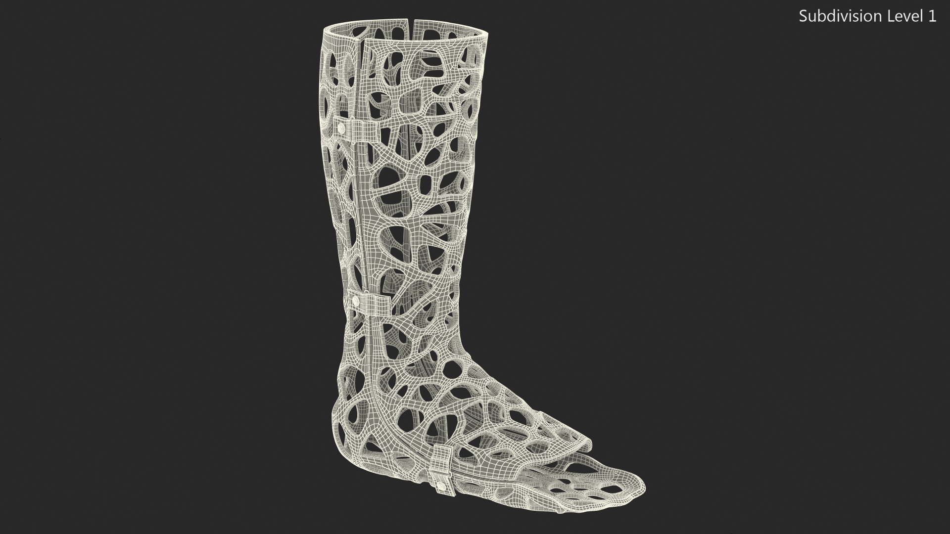 3D model 3D-Printed Orthopedic Cast Leg Blue