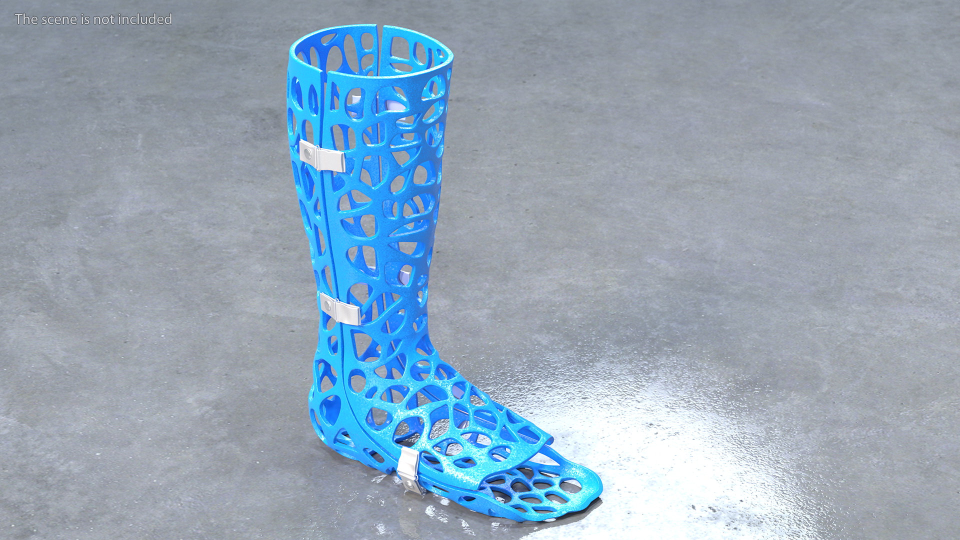 3D model 3D-Printed Orthopedic Cast Leg Blue