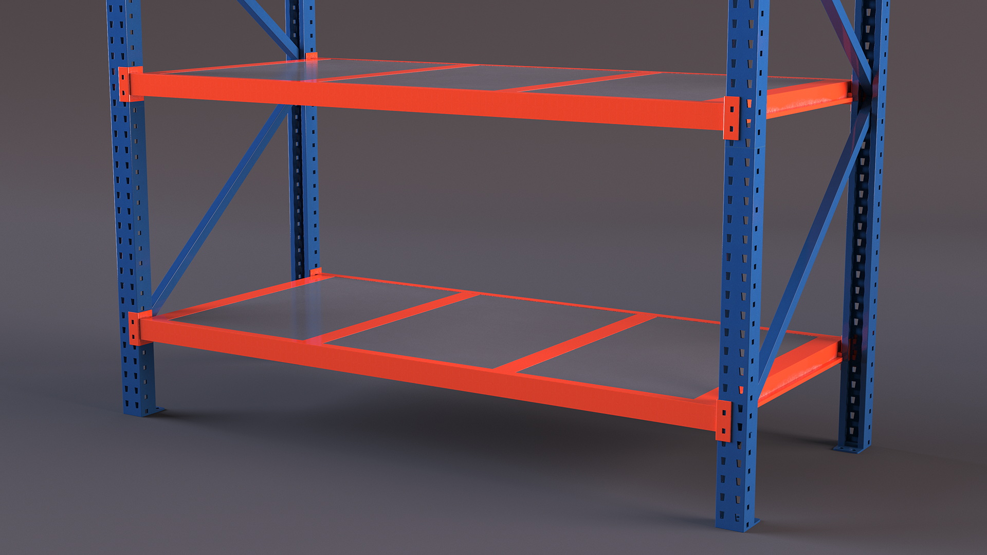 Mild Steel Industrial Storage Rack 3D model