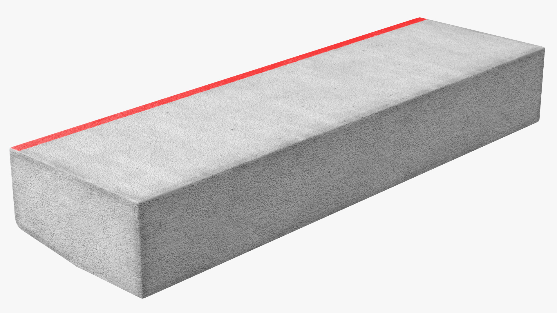 Road Curb 1m Red No Parking 3D