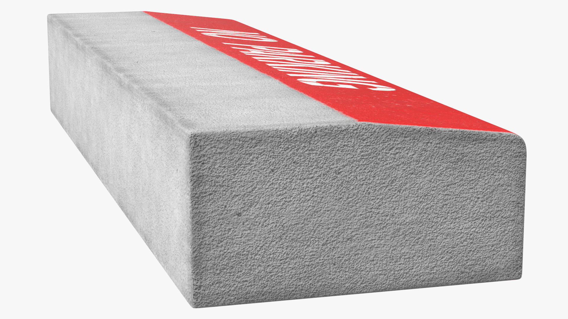 Road Curb 1m Red No Parking 3D