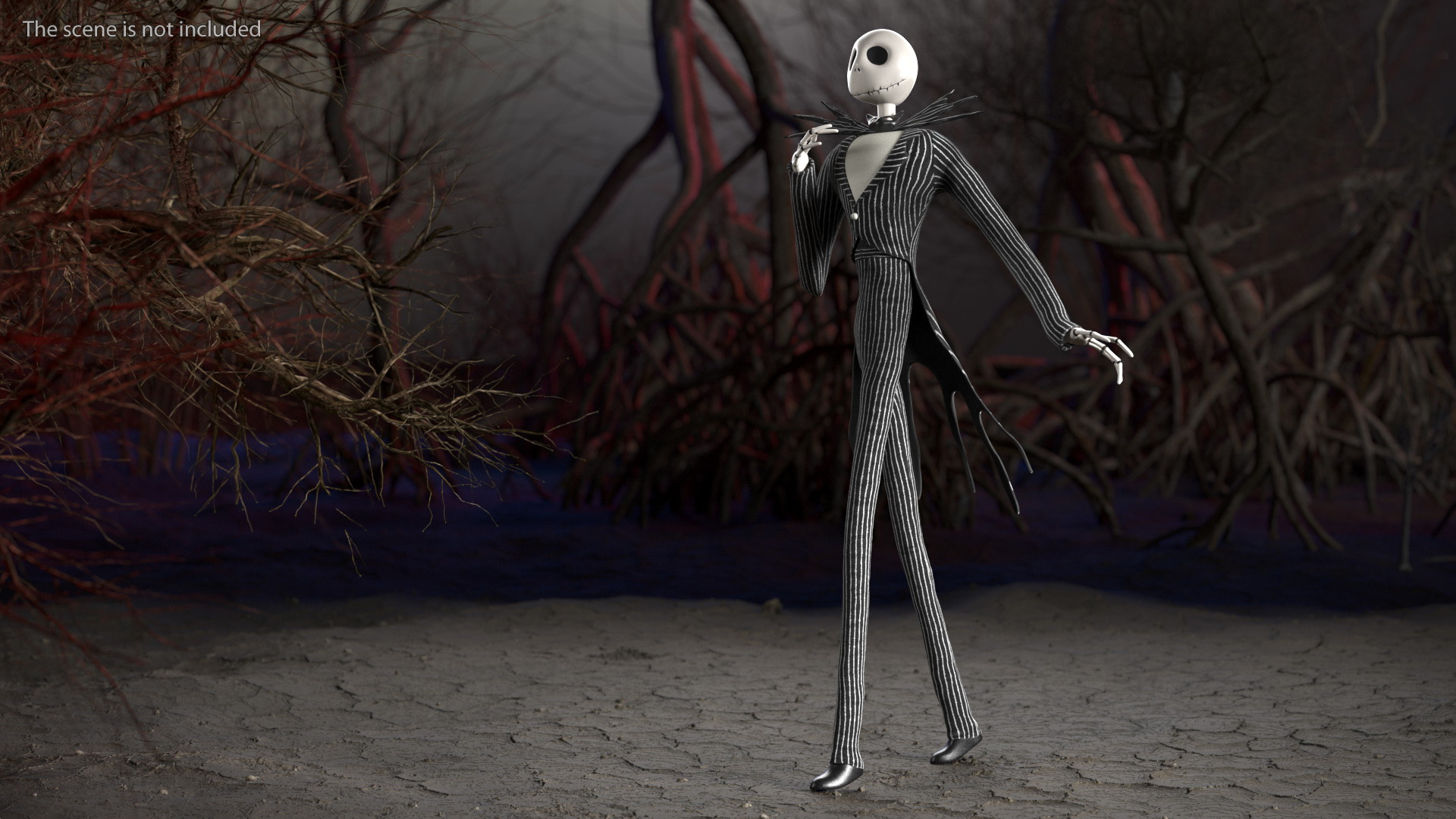 3D Jack Skellington Character Rigged model