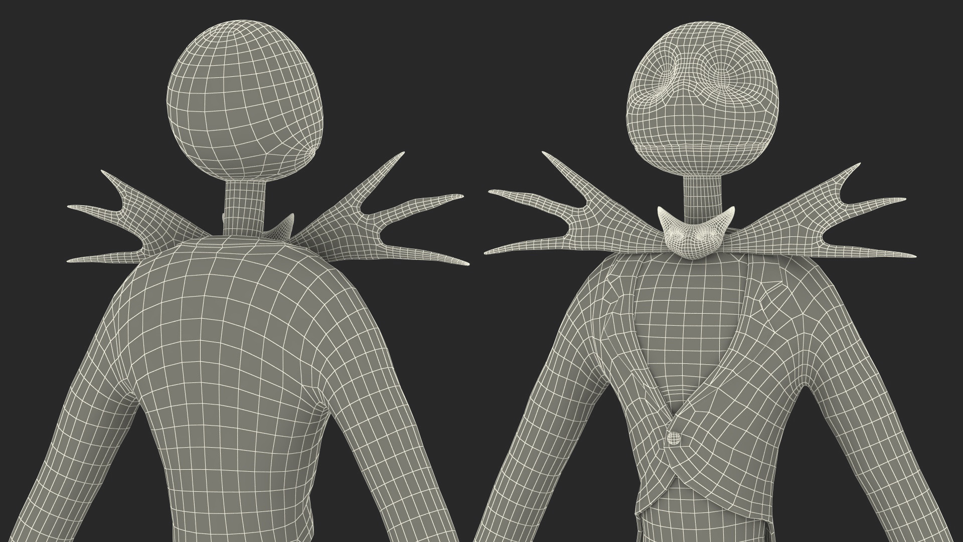 3D Jack Skellington Character Rigged model