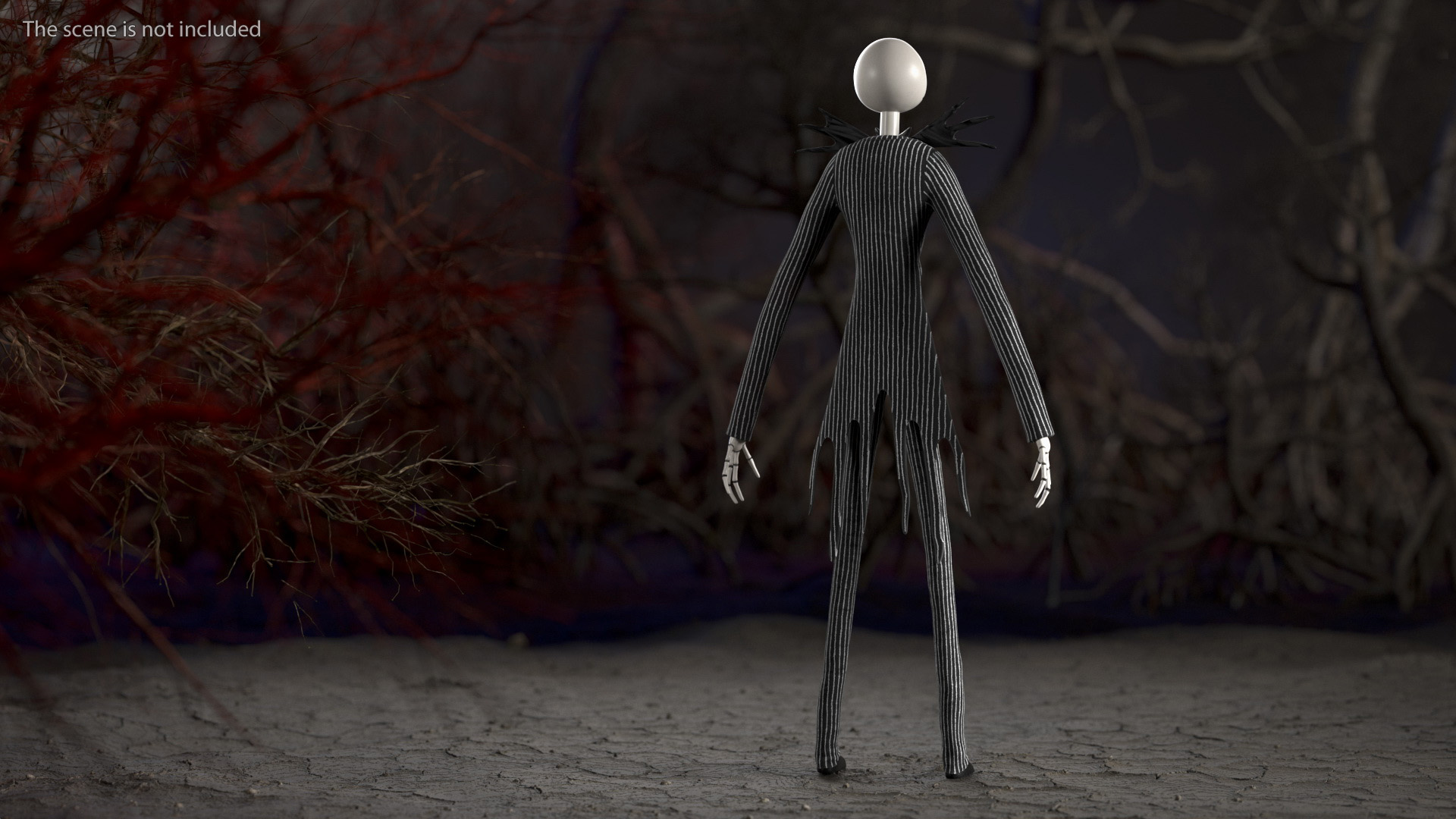 3D Jack Skellington Character Rigged model