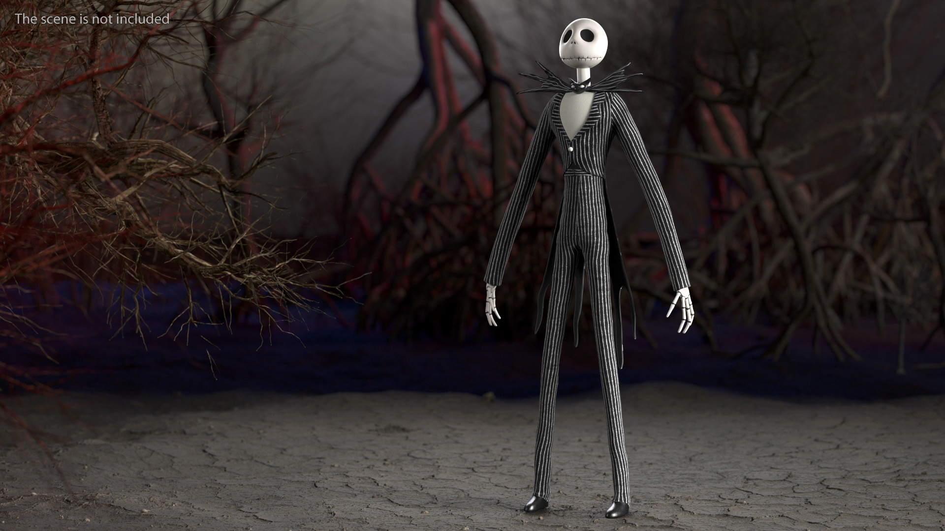 3D Jack Skellington Character Rigged model