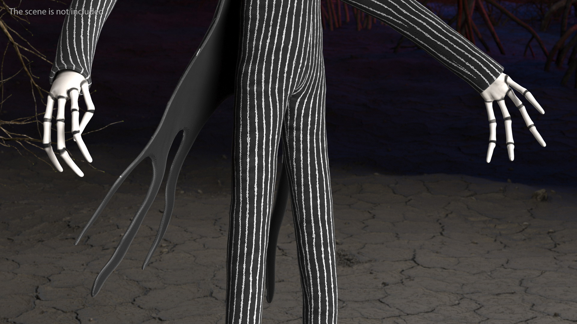 3D Jack Skellington Character Rigged model
