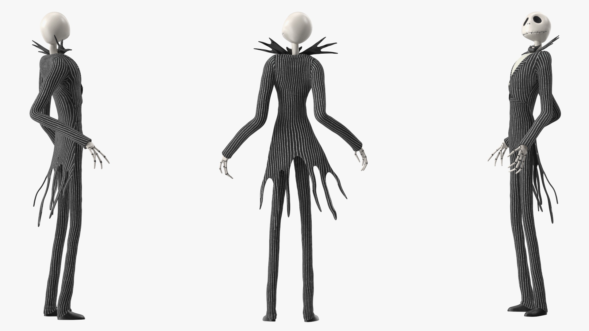 3D Jack Skellington Character Rigged model