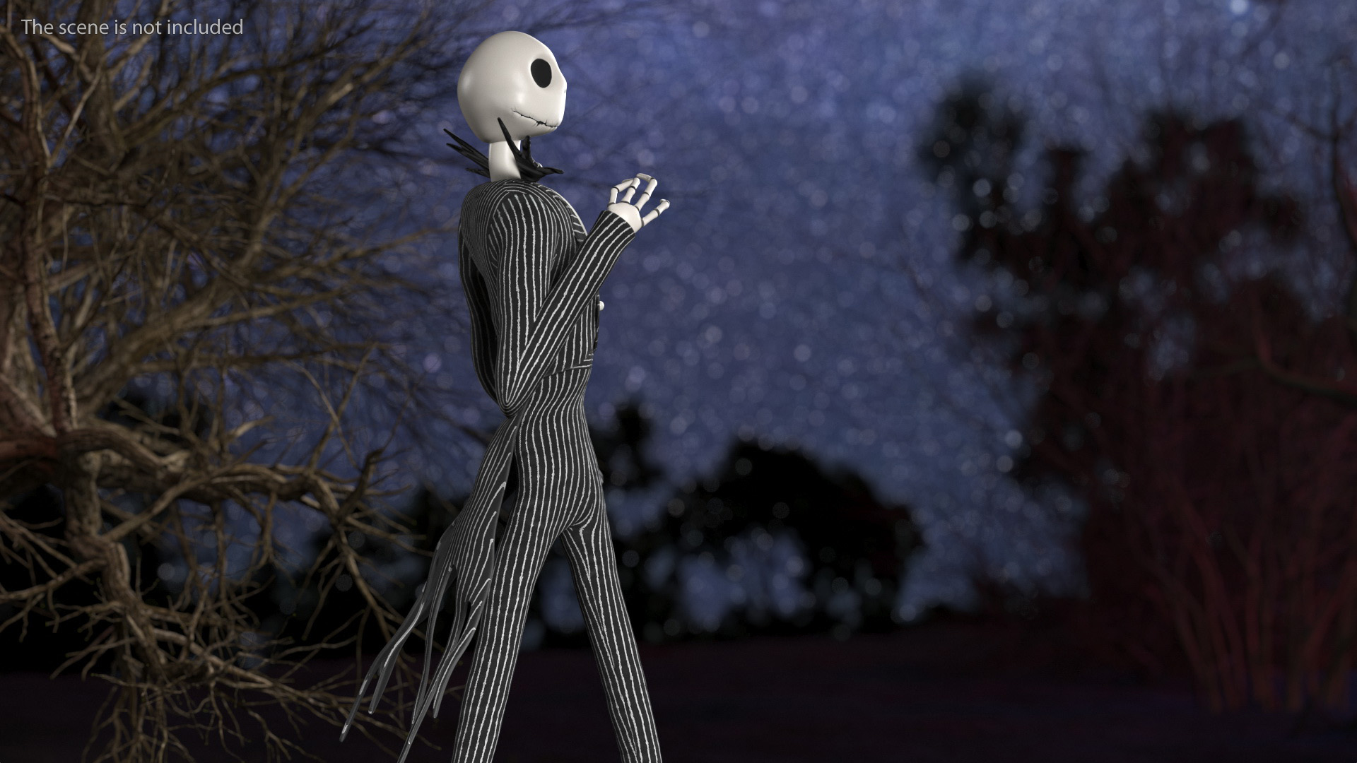 3D Jack Skellington Character Rigged model