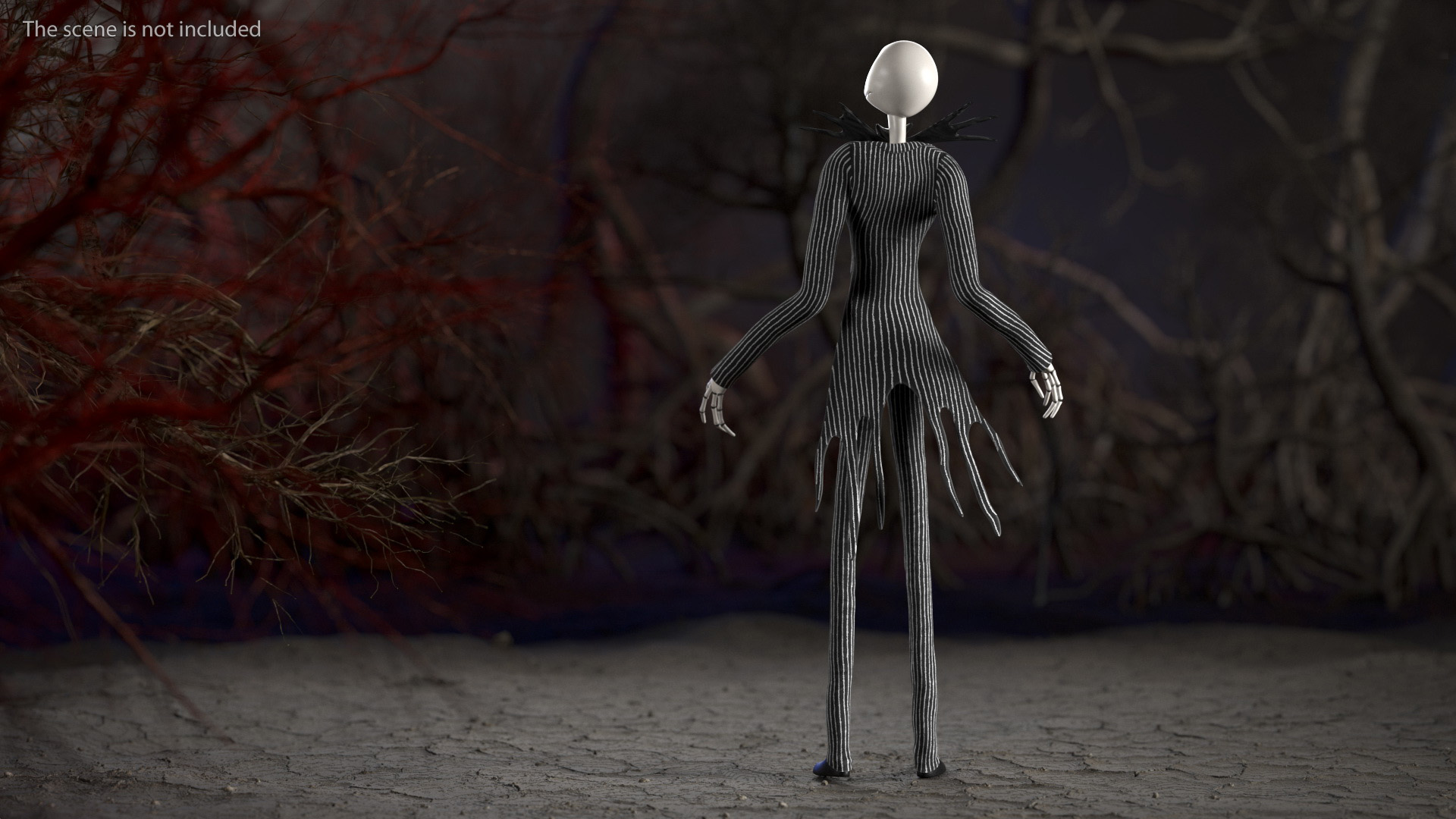 3D Jack Skellington Character Rigged model