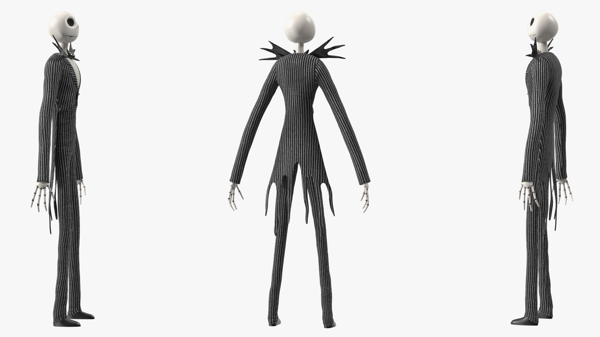 3D Jack Skellington Character Rigged model