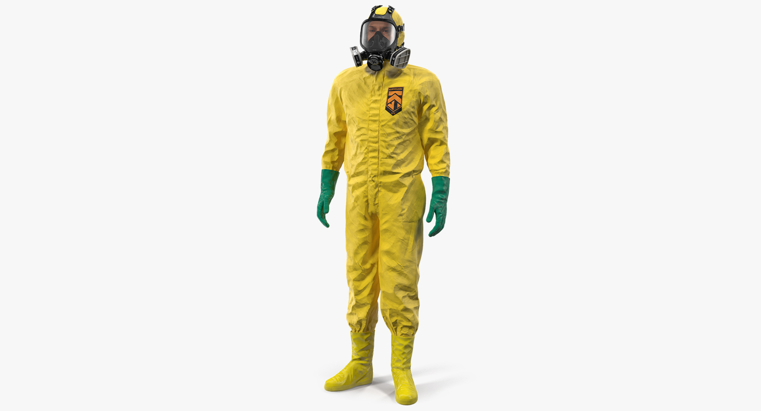 Hazmat Worker Standing Pose 3D