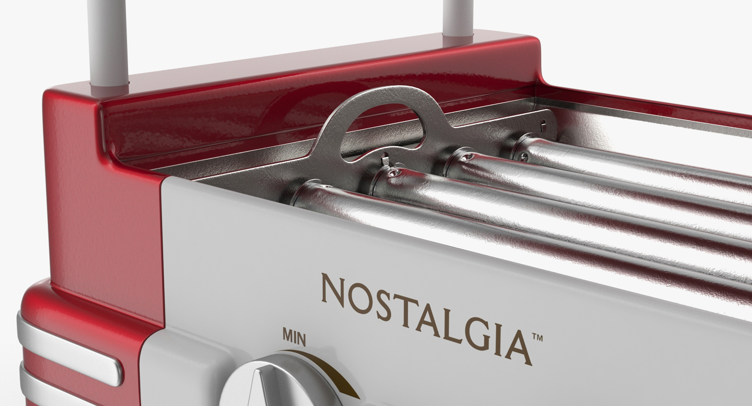 3D Retro Hot Dog Roller Grill