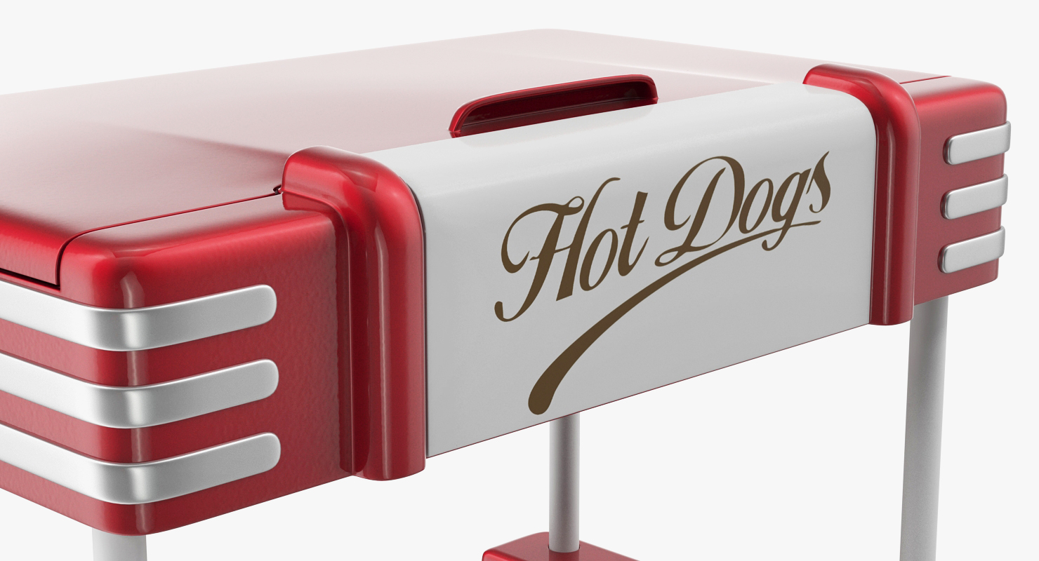 3D Retro Hot Dog Roller Grill