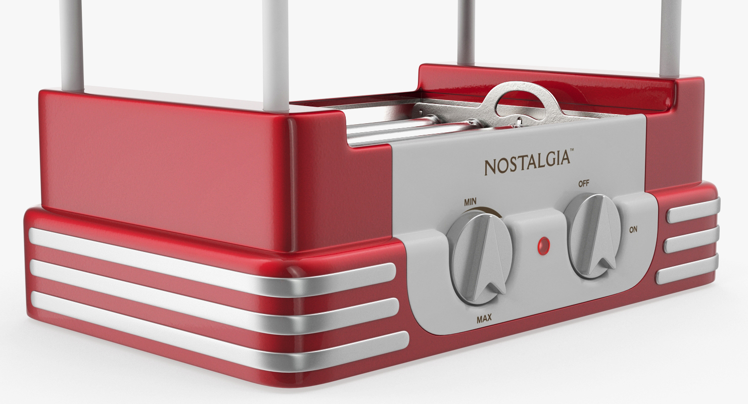 3D Retro Hot Dog Roller Grill