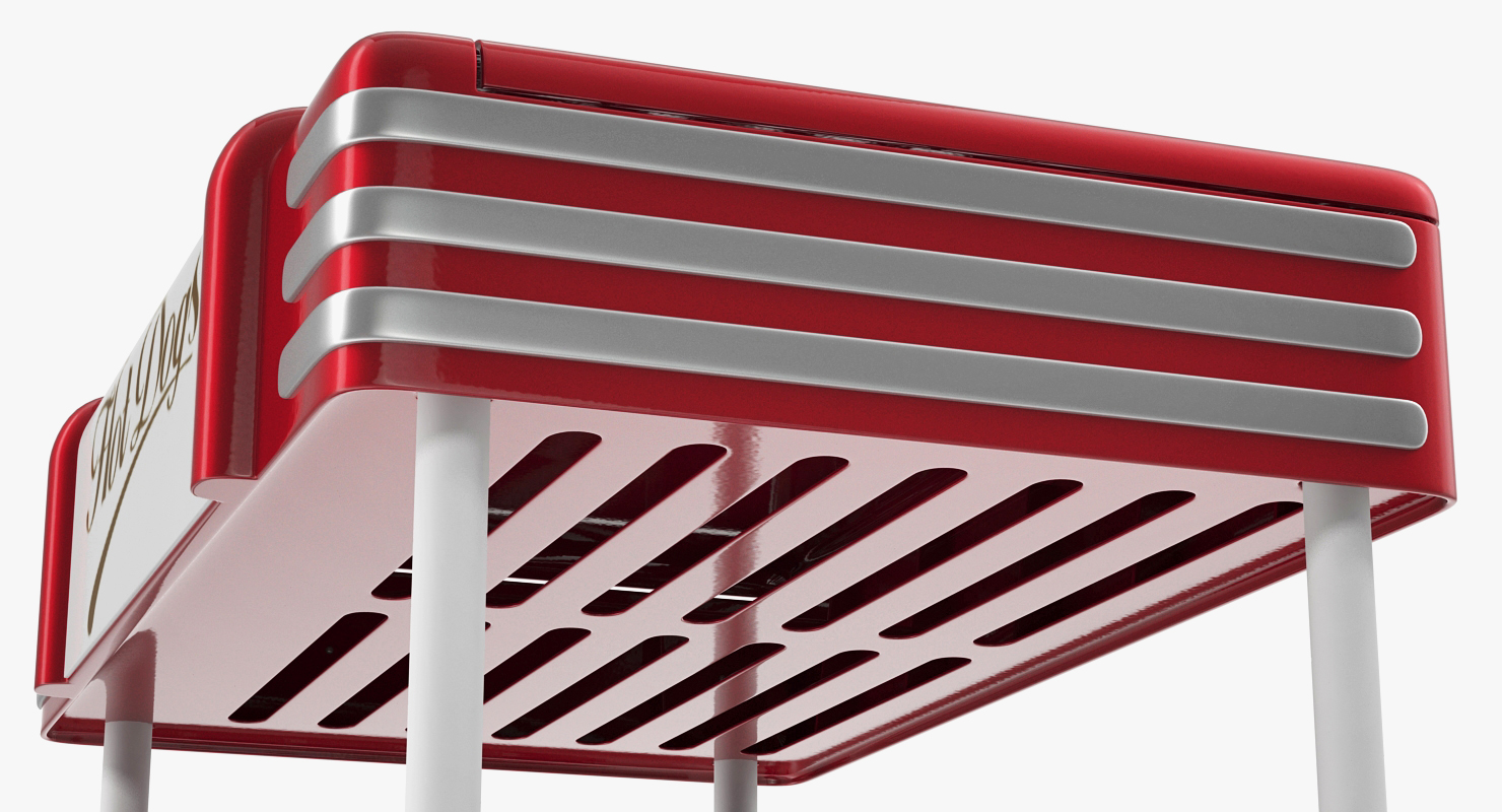 3D Retro Hot Dog Roller Grill