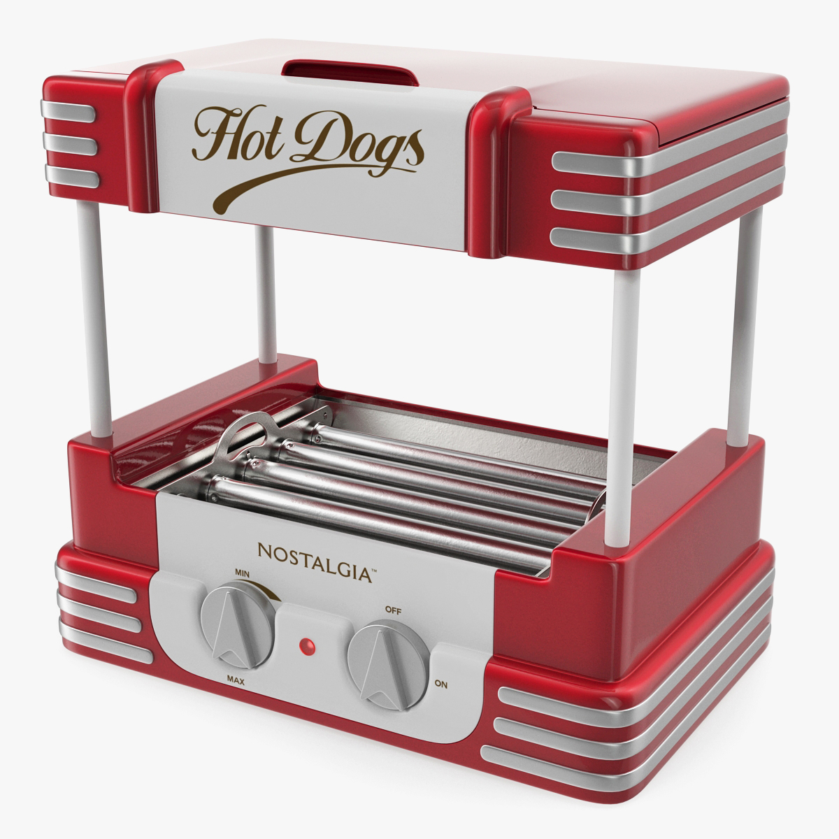 Retro Hot Dog Roller Grill 3D Model
