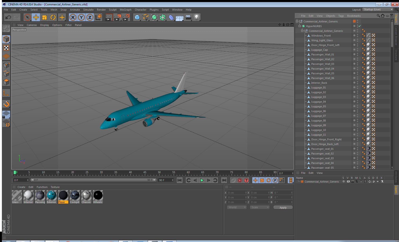 Commercial Airliner Generic 3D