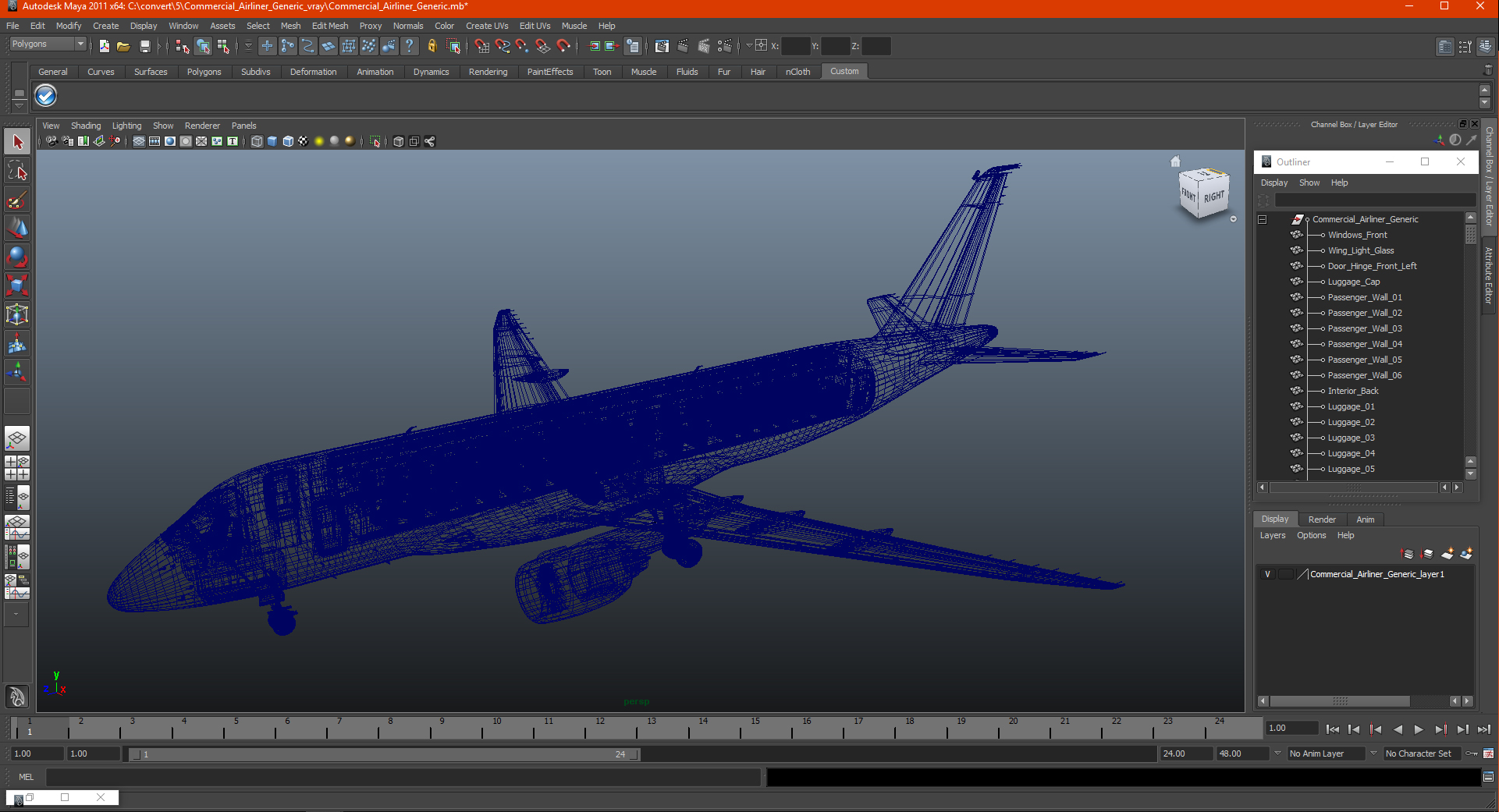 Commercial Airliner Generic 3D
