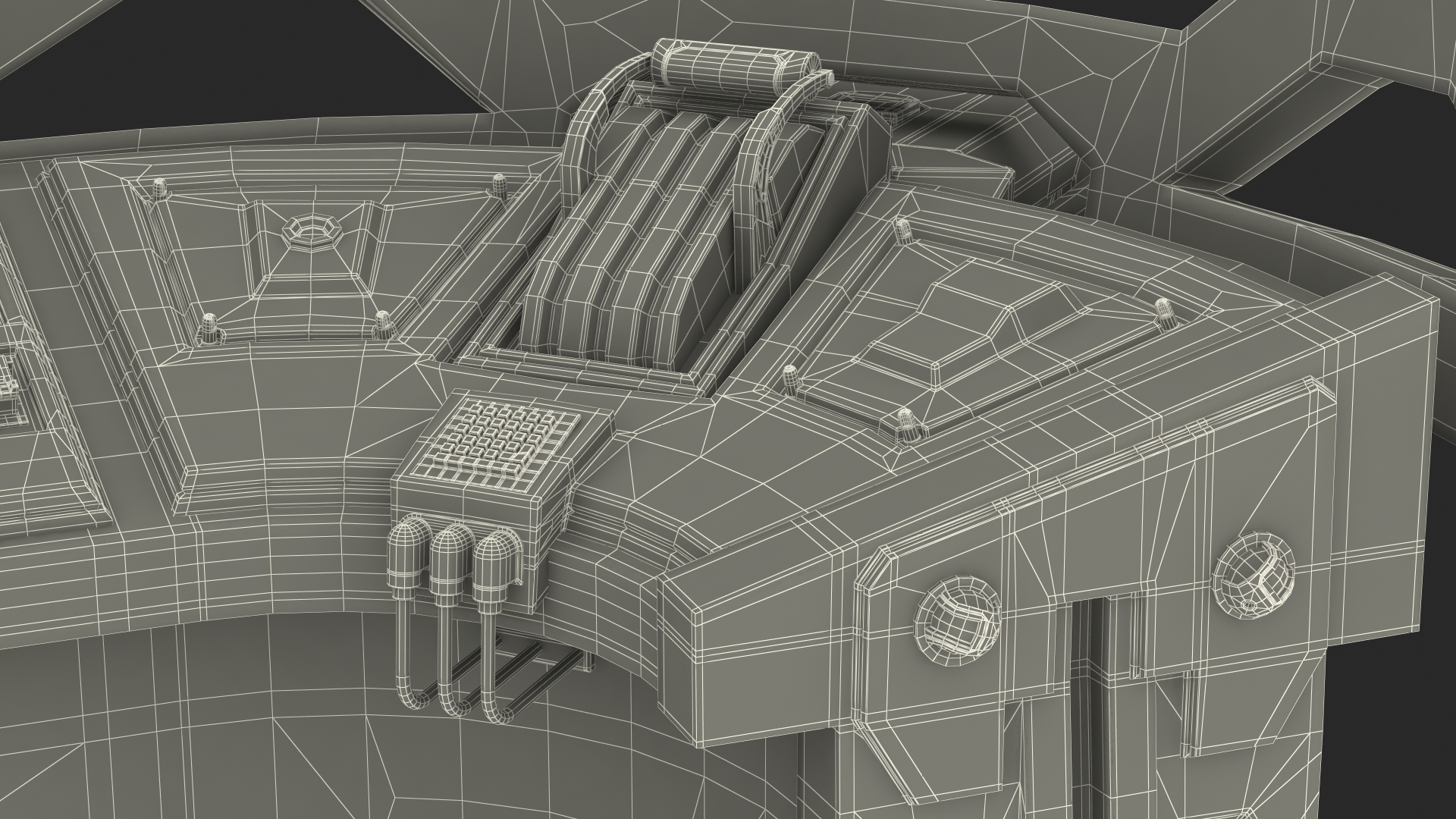 Futuristic Control Panel 3D model