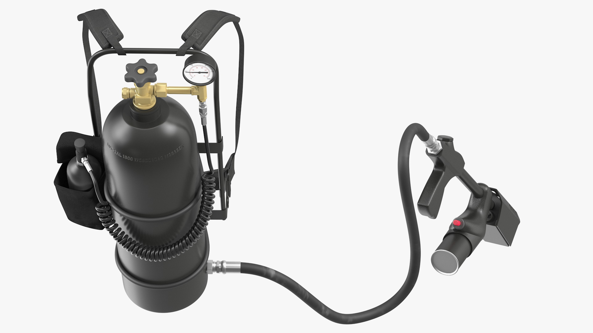 Modern Portable Backpack Flamethrower 3D