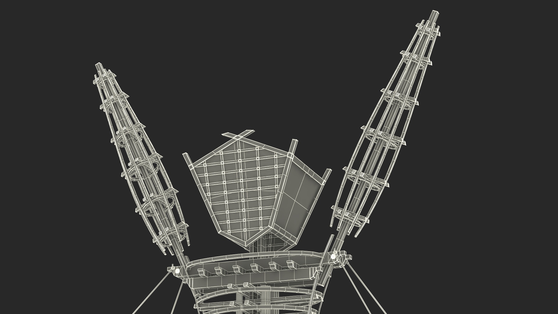 Glow Statue Burning Man with Hands Up 3D