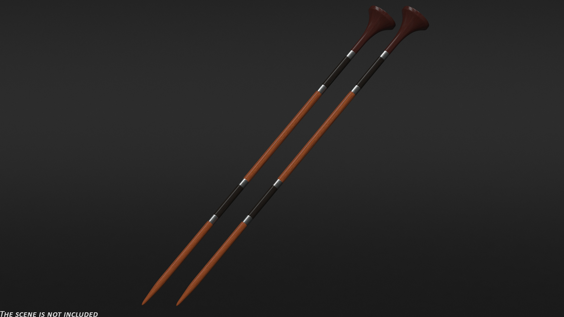 3D Knitting Needles Wooden model