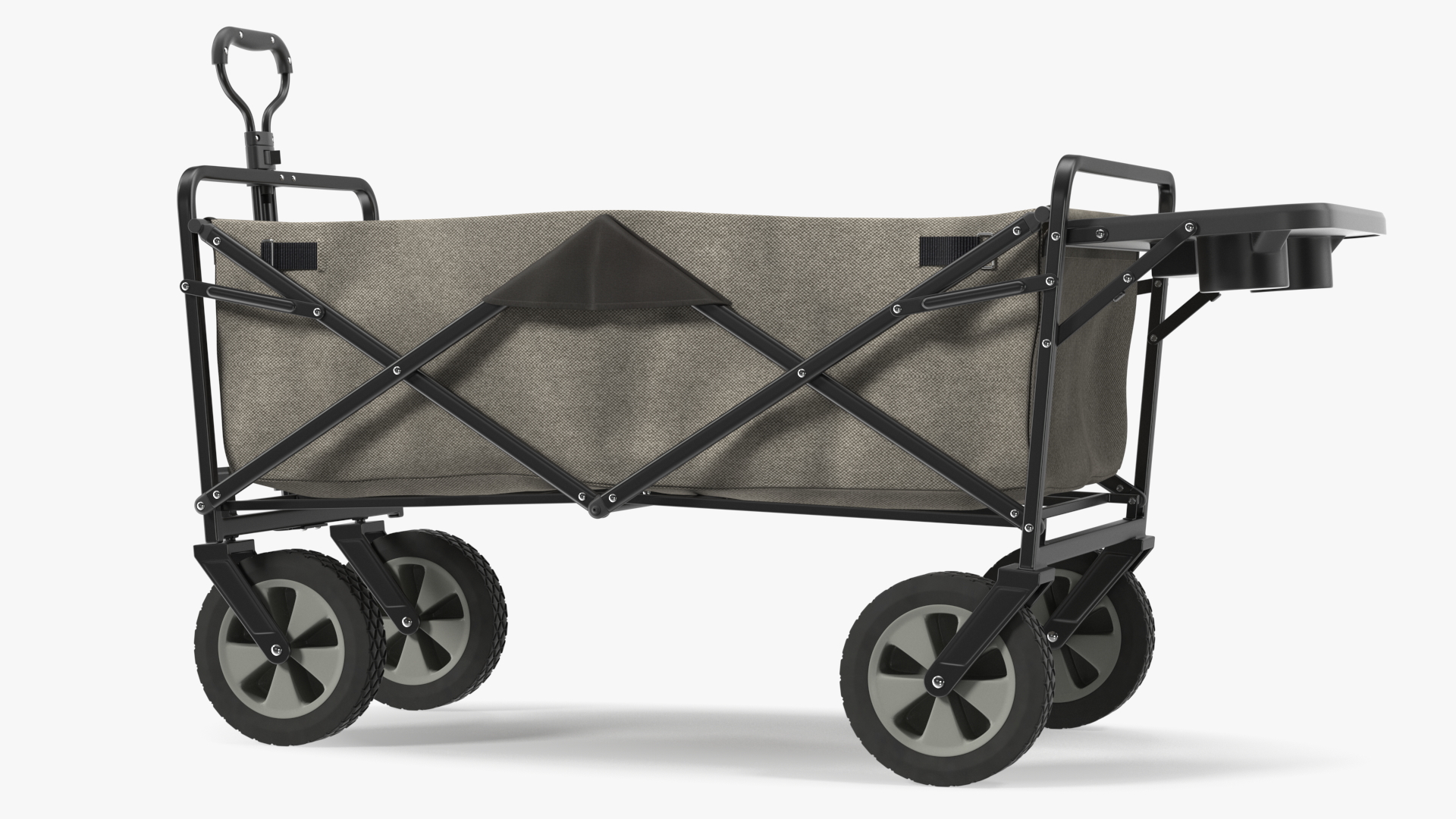 Grey Collapsible Wagon 3D