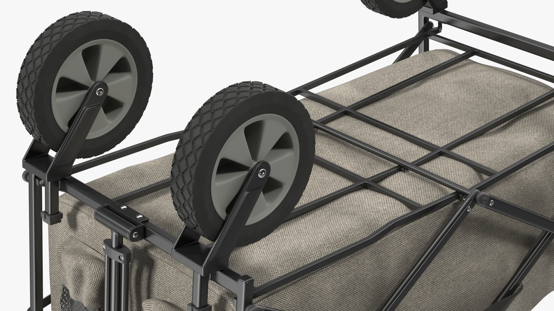 Grey Collapsible Wagon 3D