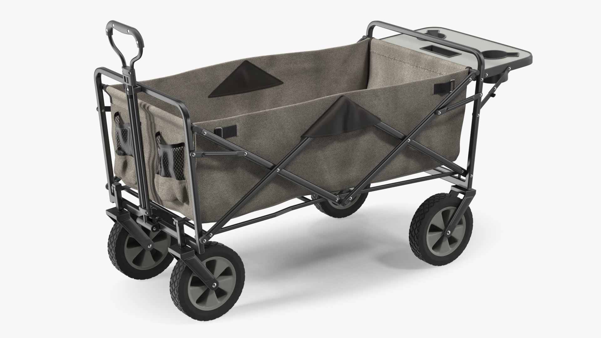 Grey Collapsible Wagon 3D