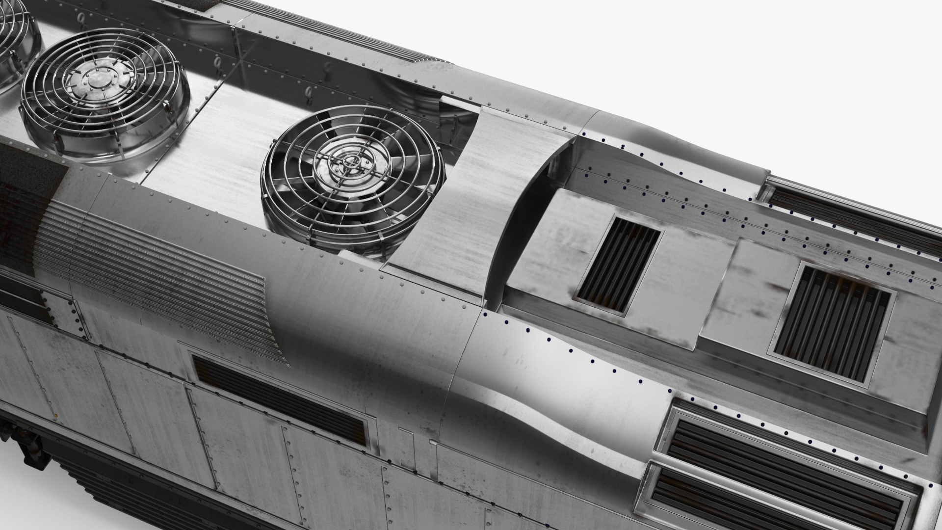 3D model Vintage Diesel Locomotive