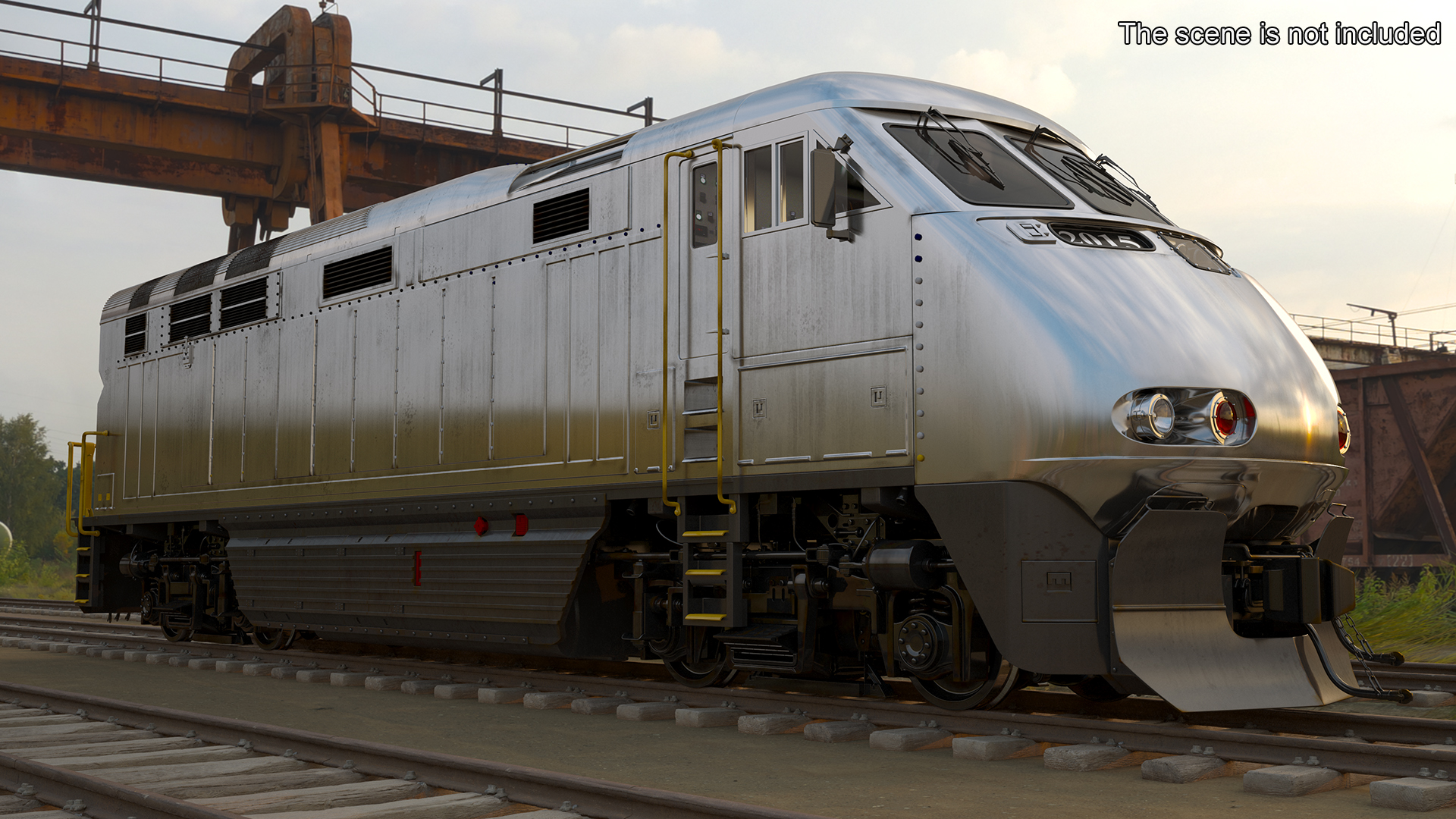 3D model Vintage Diesel Locomotive