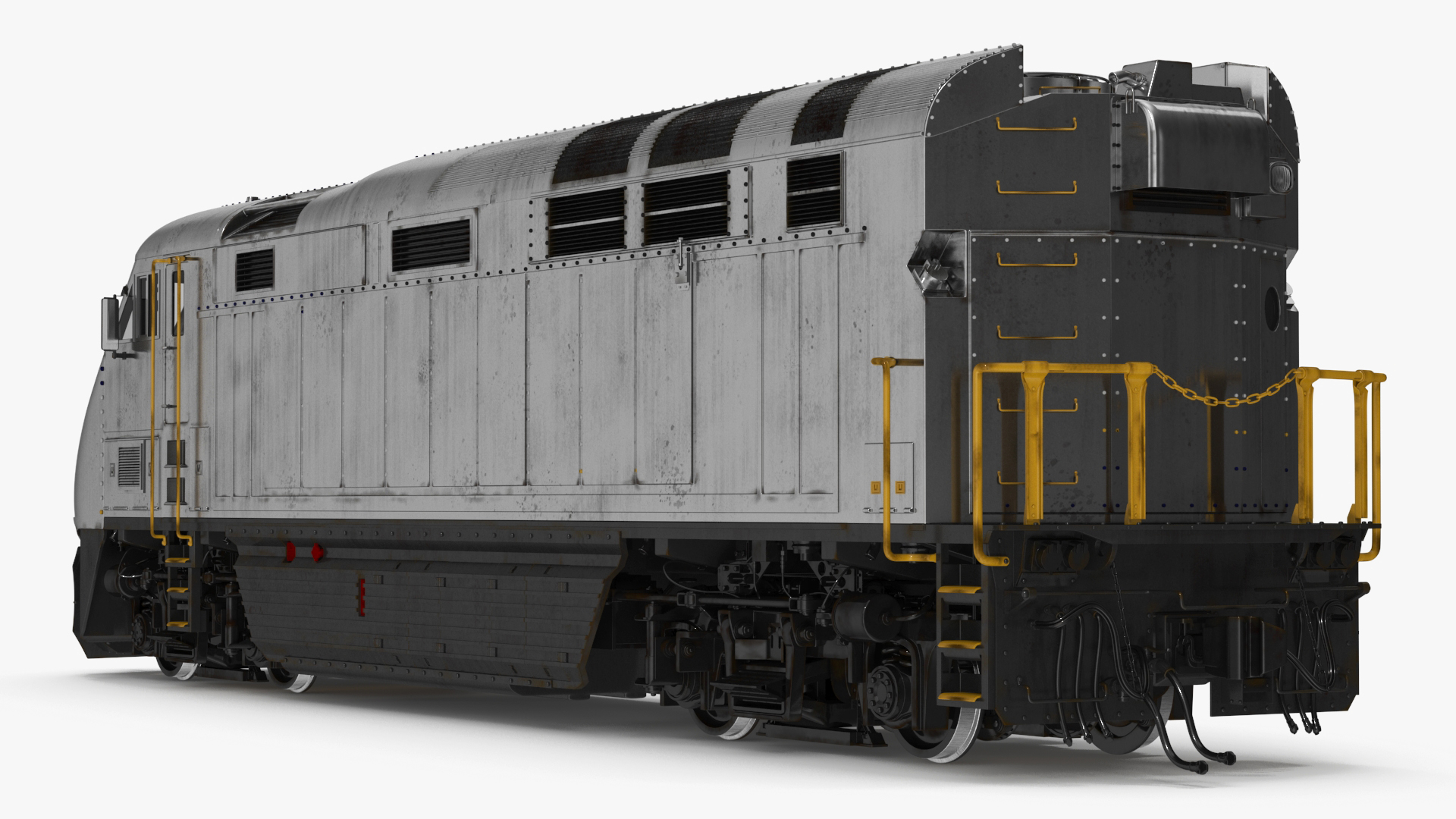 3D model Vintage Diesel Locomotive
