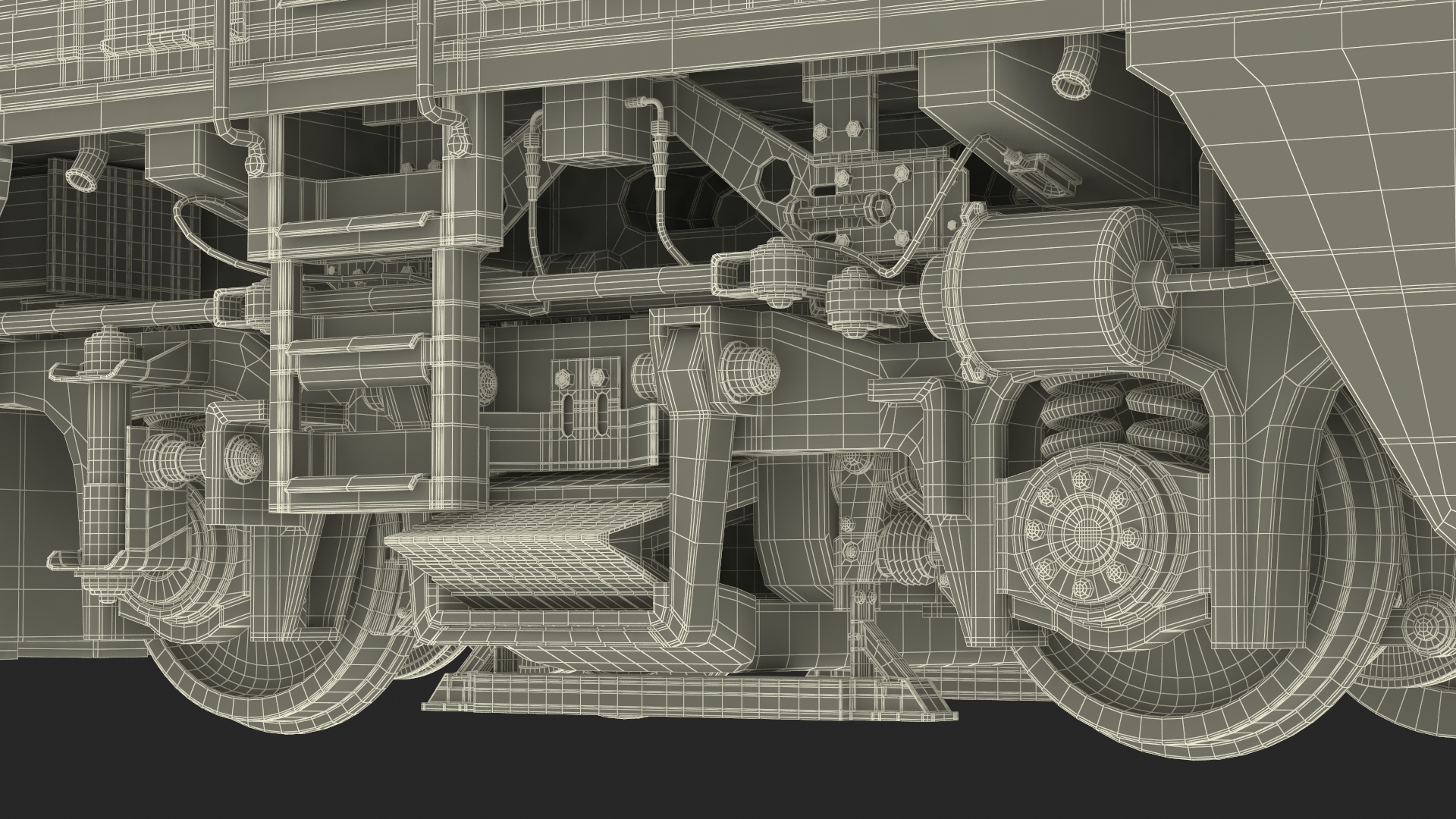 3D model Vintage Diesel Locomotive