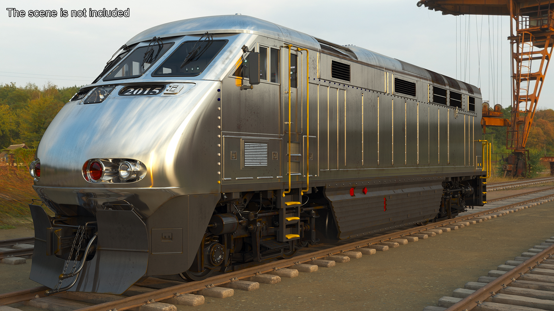 3D model Vintage Diesel Locomotive