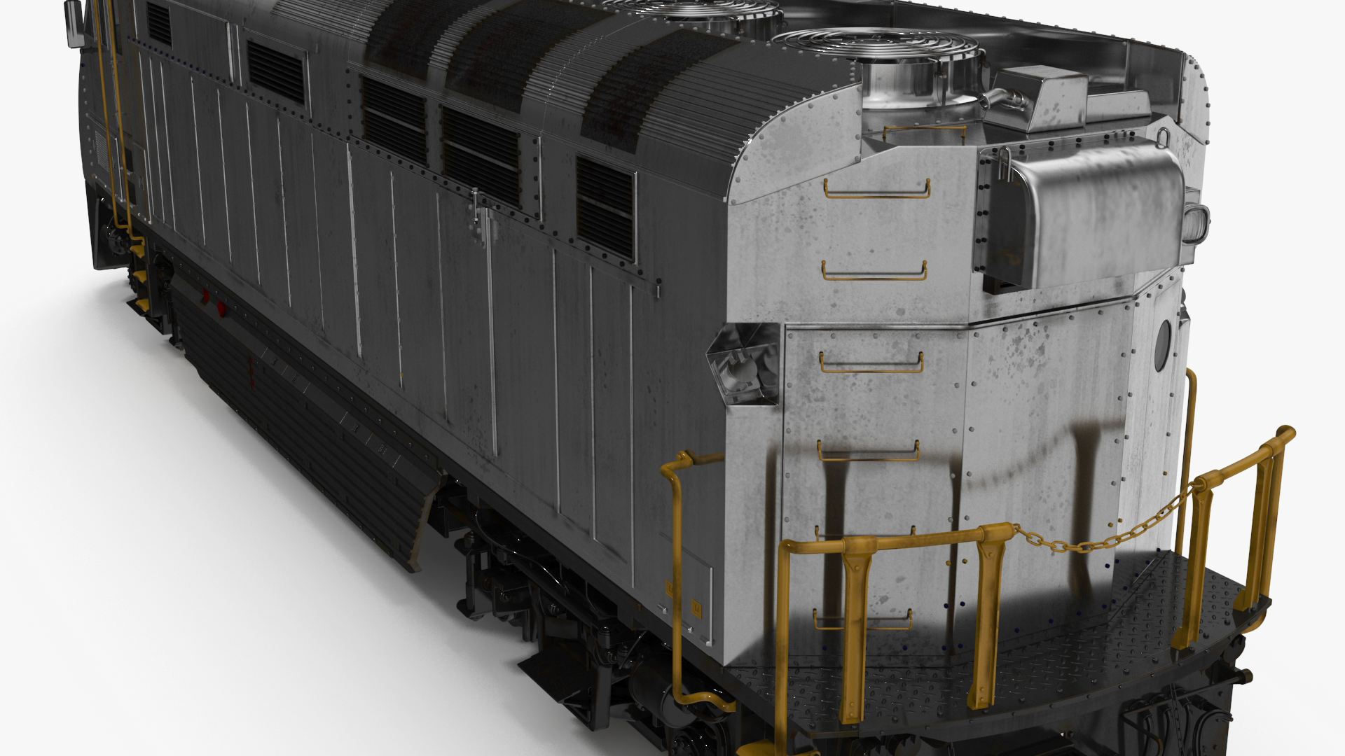 3D model Vintage Diesel Locomotive