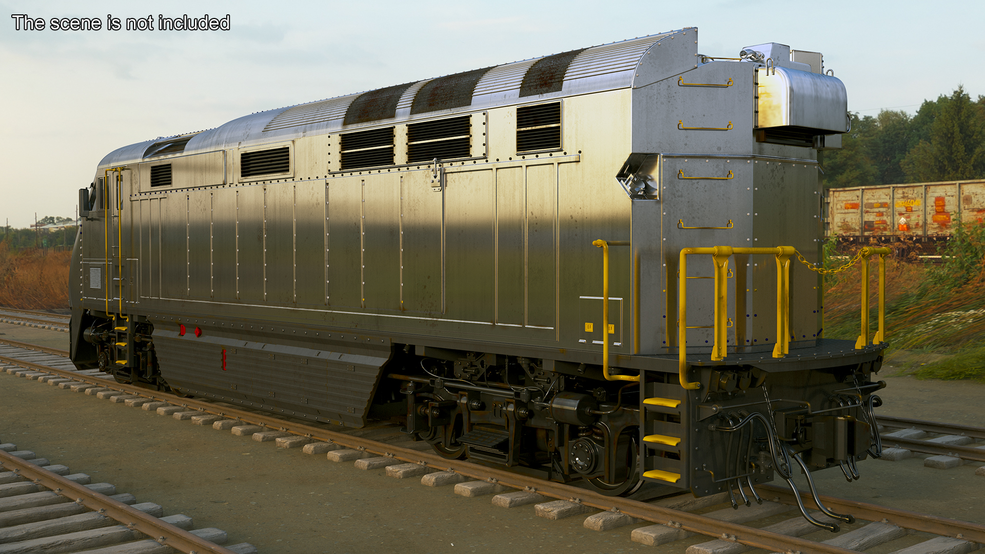 3D model Vintage Diesel Locomotive