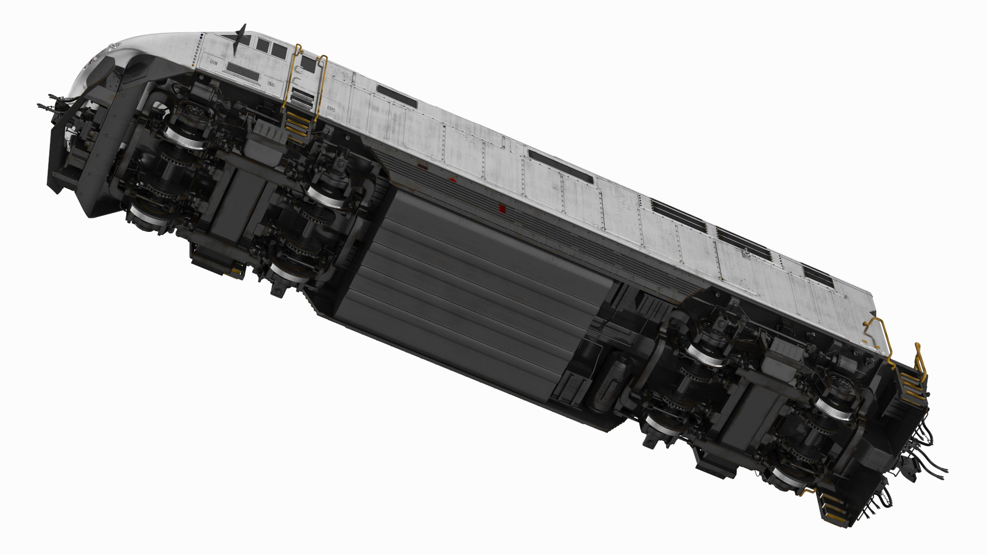 3D model Vintage Diesel Locomotive