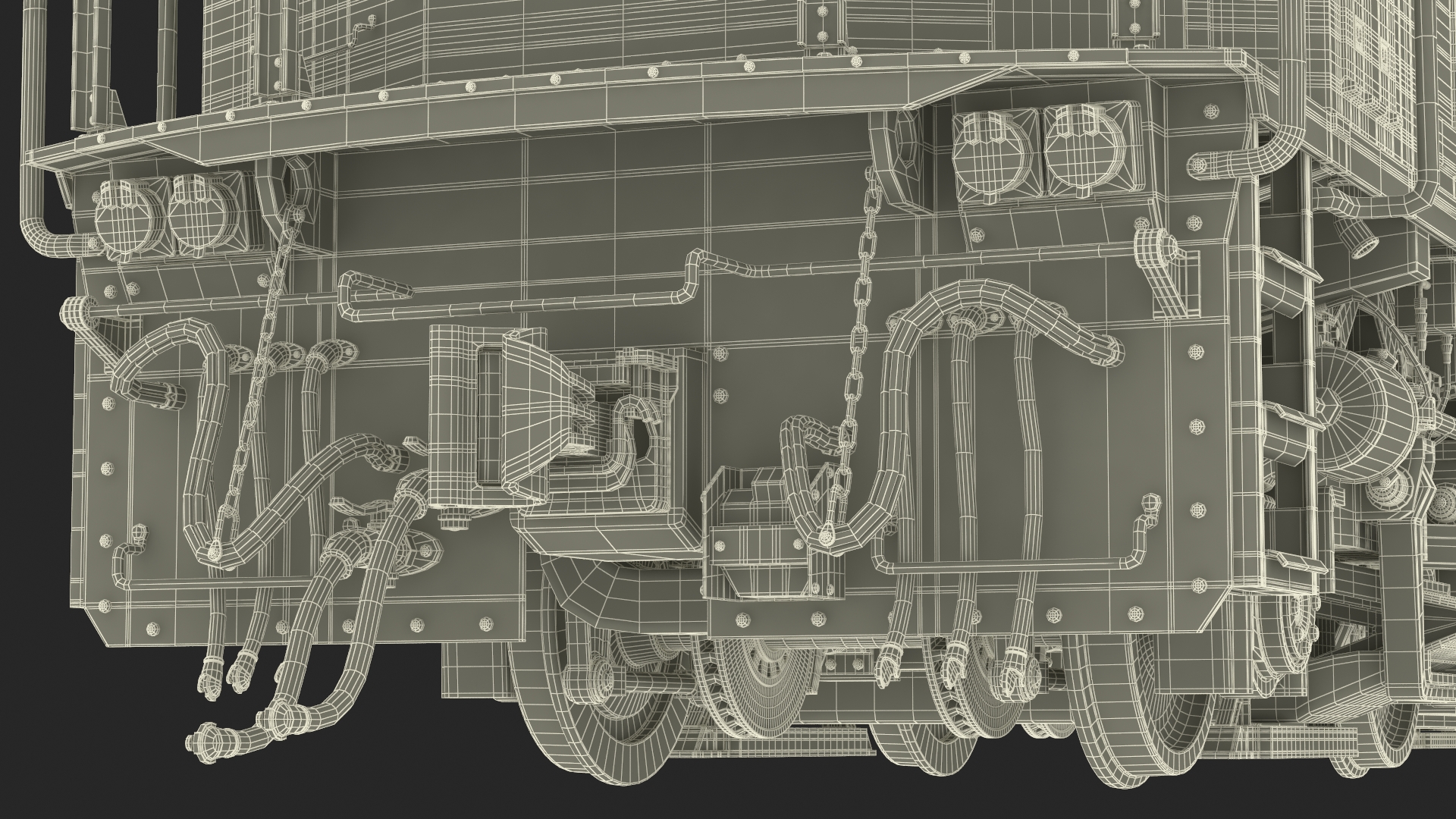 3D model Vintage Diesel Locomotive