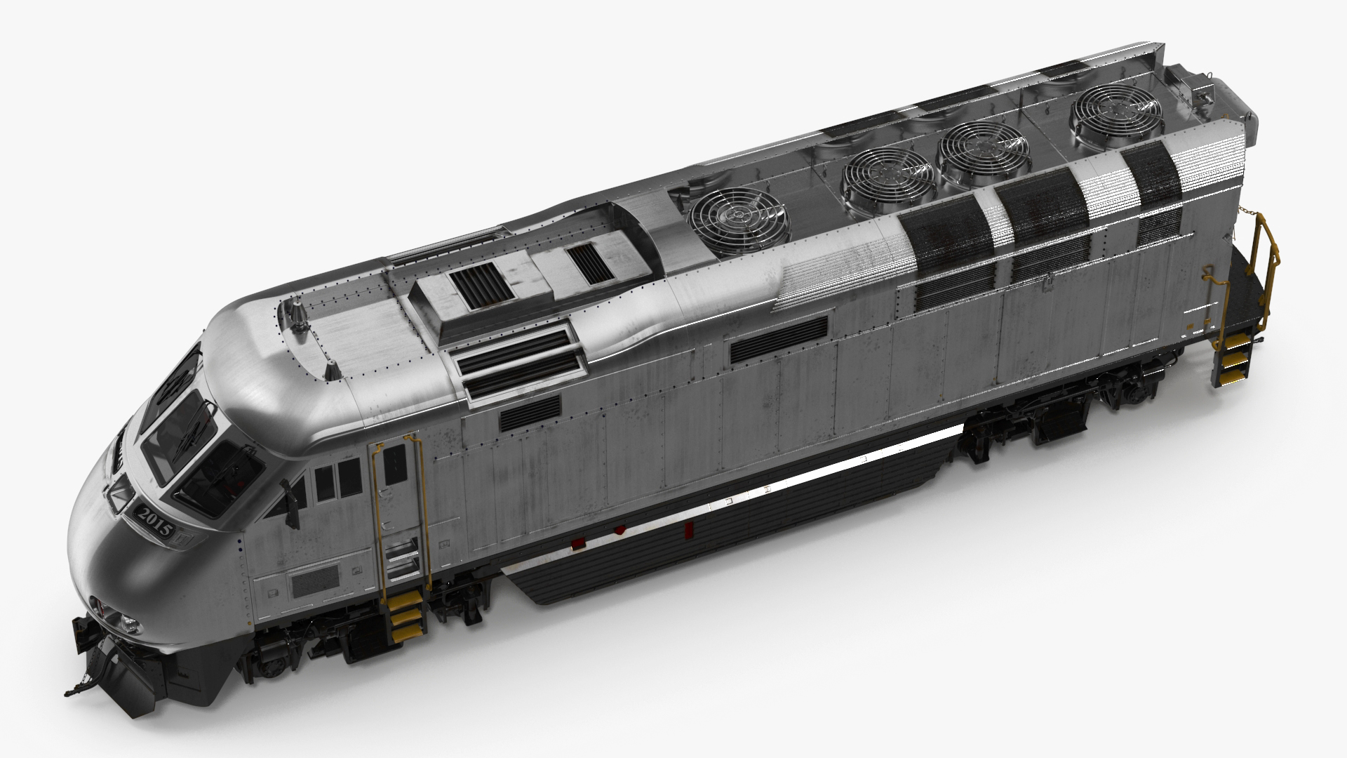 3D model Vintage Diesel Locomotive