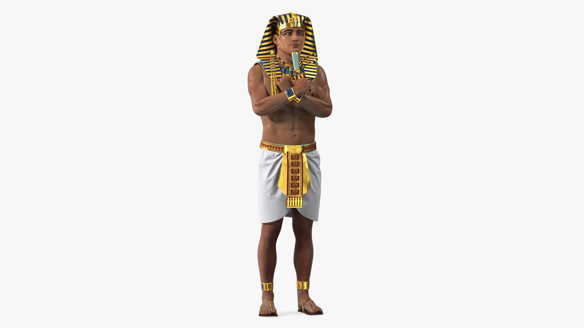 Egypt Pharaoh with Crook and Flail 3D model