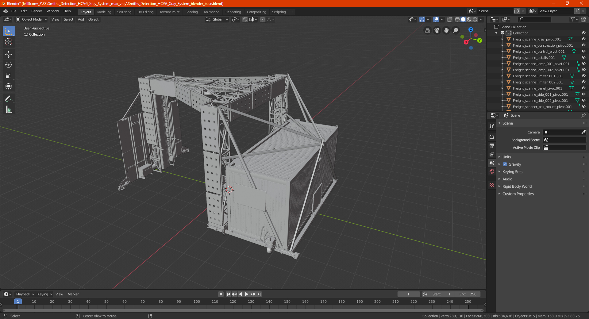 3D Smiths Detection HCVG Xray System model