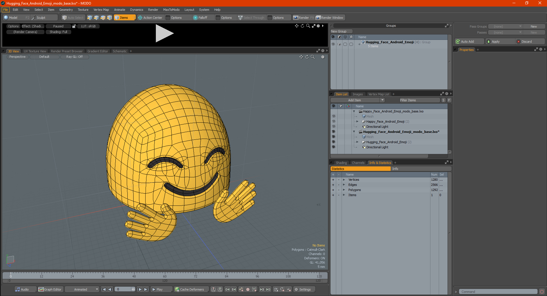 3D Hugging Face Android Emoji