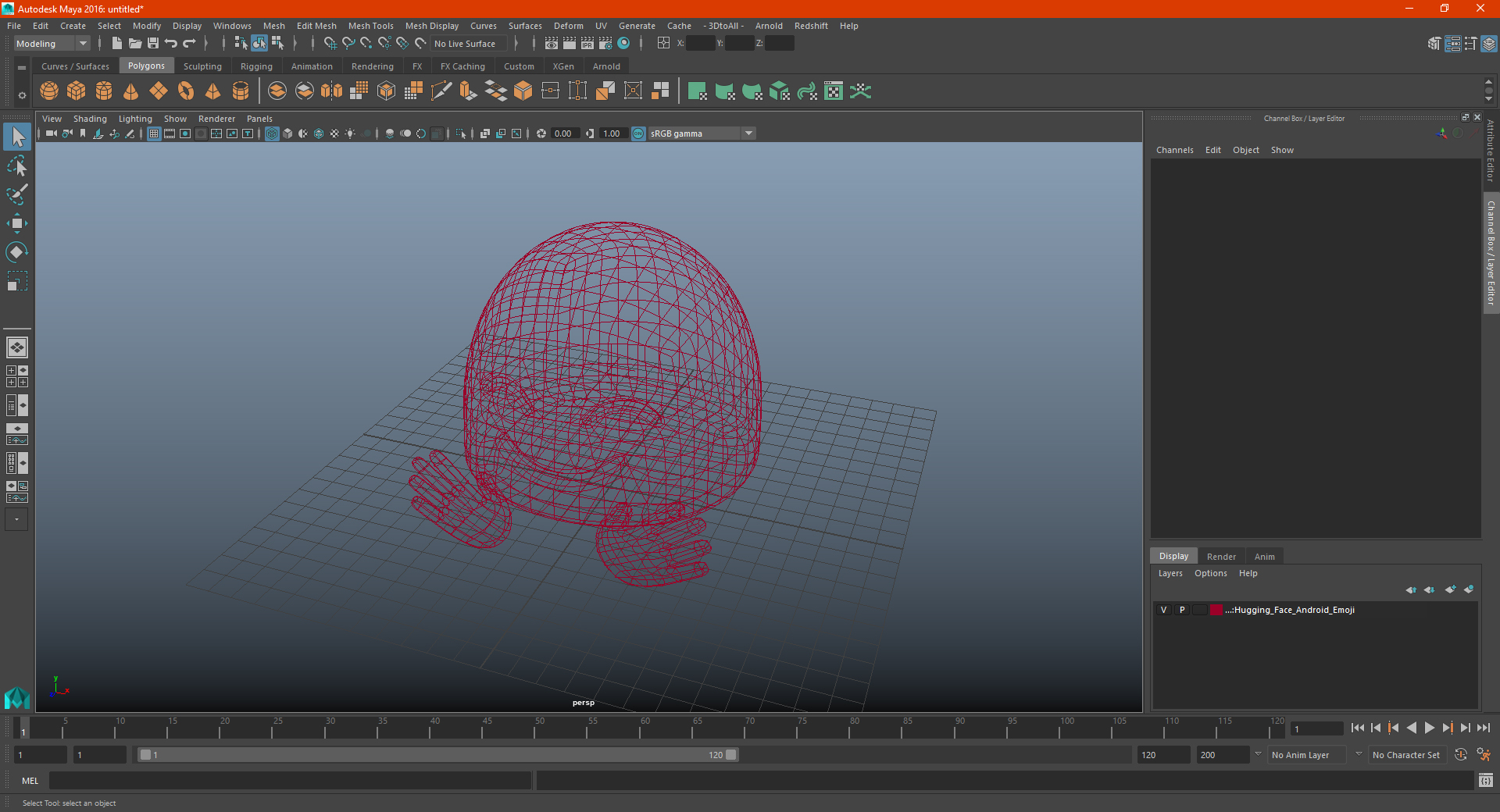 3D Hugging Face Android Emoji